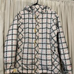 Betty Rides Plaid Hooded Ski Jacket